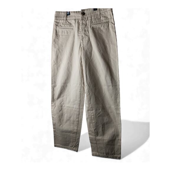 Chloé Beige Cotton Straight Leg Pants Women’s IT 36 High Rise Italy Holiday Gift - Picture 2 of 14